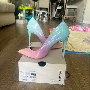 ALDO Stessy Heels - Size 8.5, Multicolor, Pink and Blue